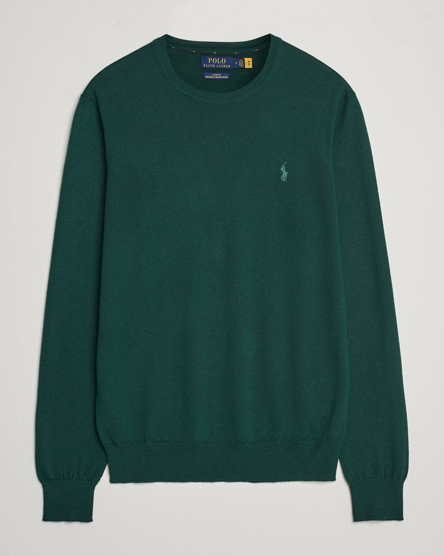 Herr | Tröjor | Polo Ralph Lauren | Merino Crew Neck Pullover Hunt Club Green