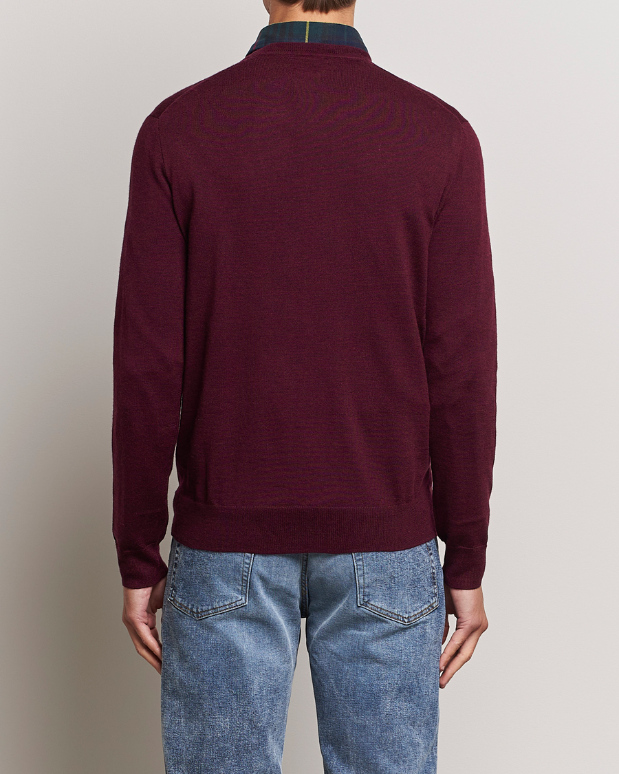 Herr | Tröjor | Polo Ralph Lauren | Merino Crew Neck Pullover Aged Wine Heather
