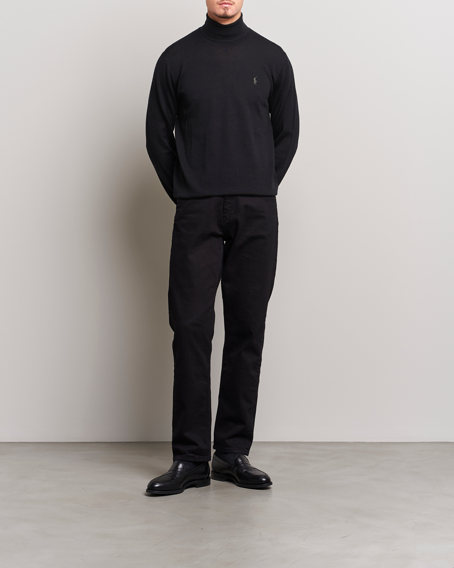 Herr | Tröjor | Polo Ralph Lauren | Merino Knitted Rollneck Black
