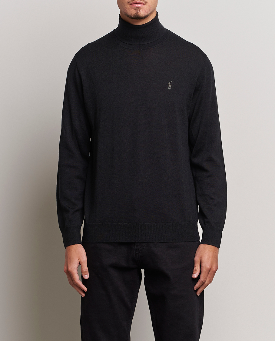 Herr | Rea kläder | Polo Ralph Lauren | Merino Knitted Rollneck Black