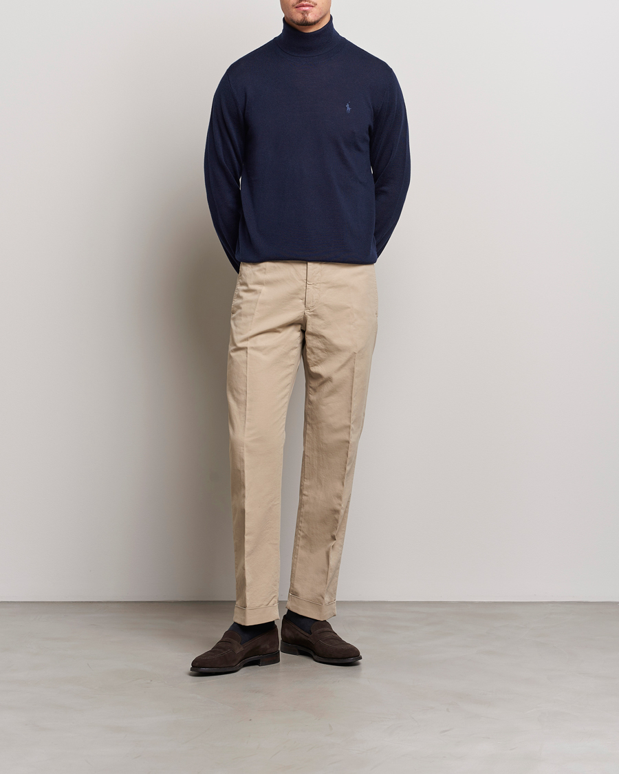 Herr | Tröjor | Polo Ralph Lauren | Merino Knitted Rollneck Hunter Navy