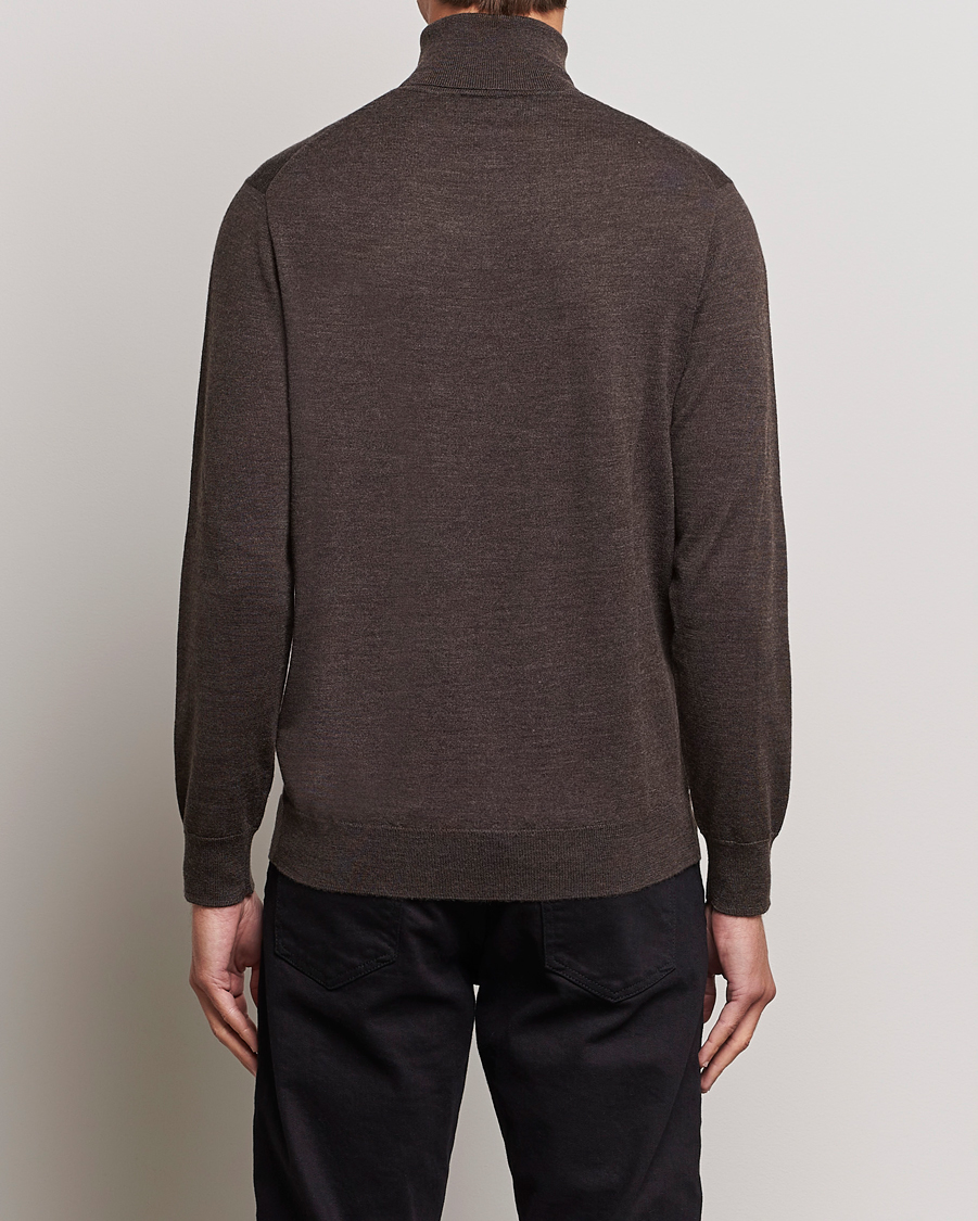 Herr | Tröjor | Polo Ralph Lauren | Merino Knitted Rollneck Brown Heather