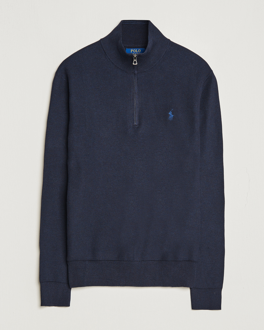 Herr | Tröjor | Polo Ralph Lauren | Textured Half Zip Navy Heather