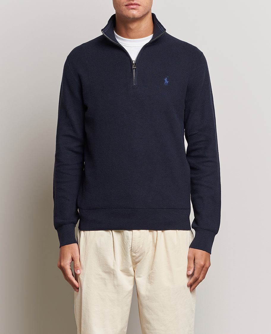 Herr | Polo Ralph Lauren | Polo Ralph Lauren | Textured Half Zip Navy Heather