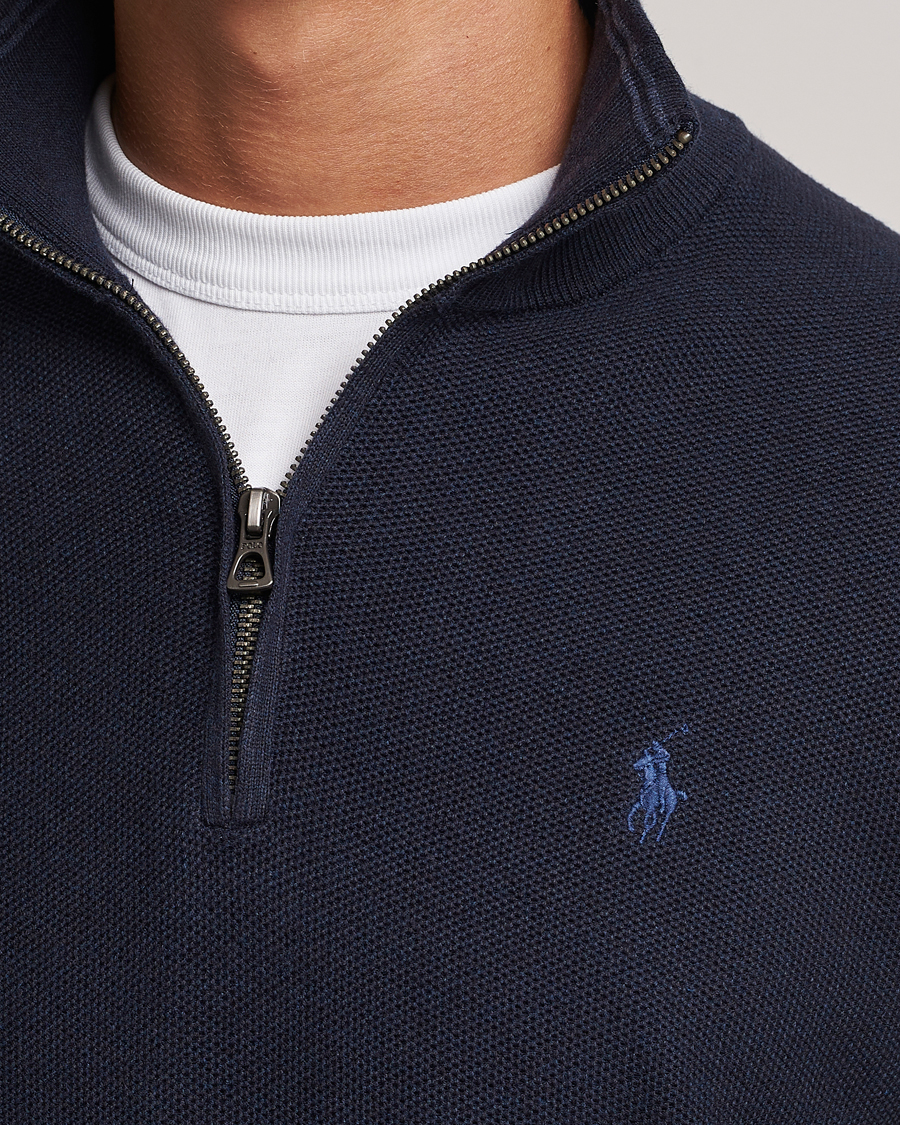 Herr | Tröjor | Polo Ralph Lauren | Textured Half Zip Navy Heather