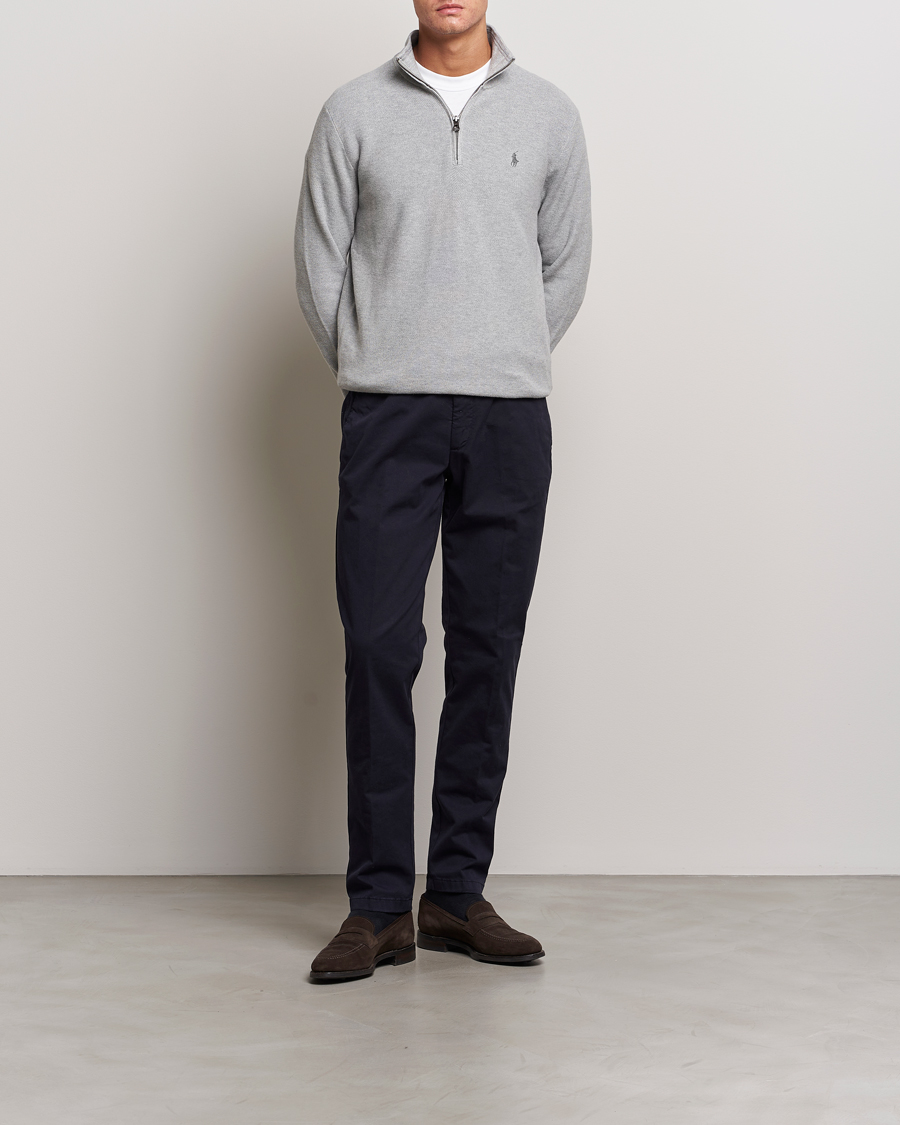 Herr | Tröjor | Polo Ralph Lauren | Half Zip Cotton Pullover Andover Heather