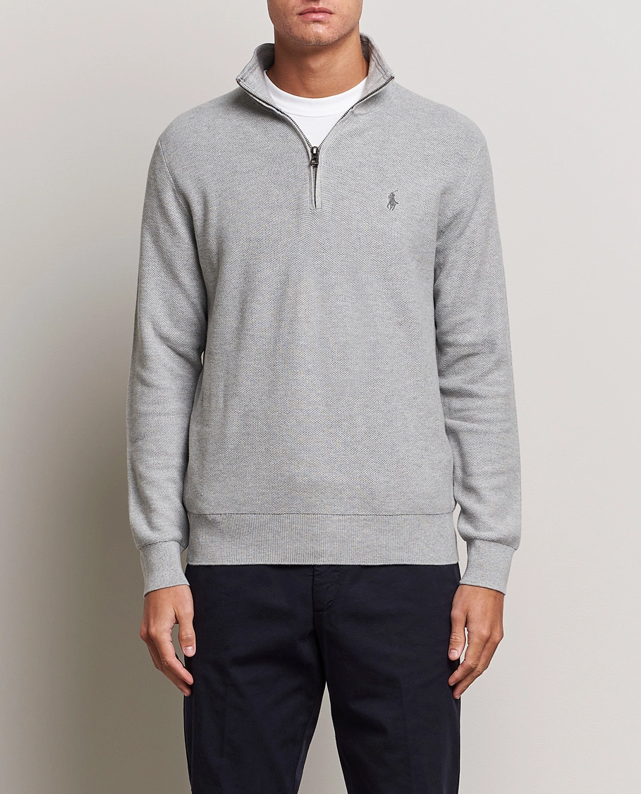 Herr | Tröjor | Polo Ralph Lauren | Half Zip Cotton Pullover Andover Heather