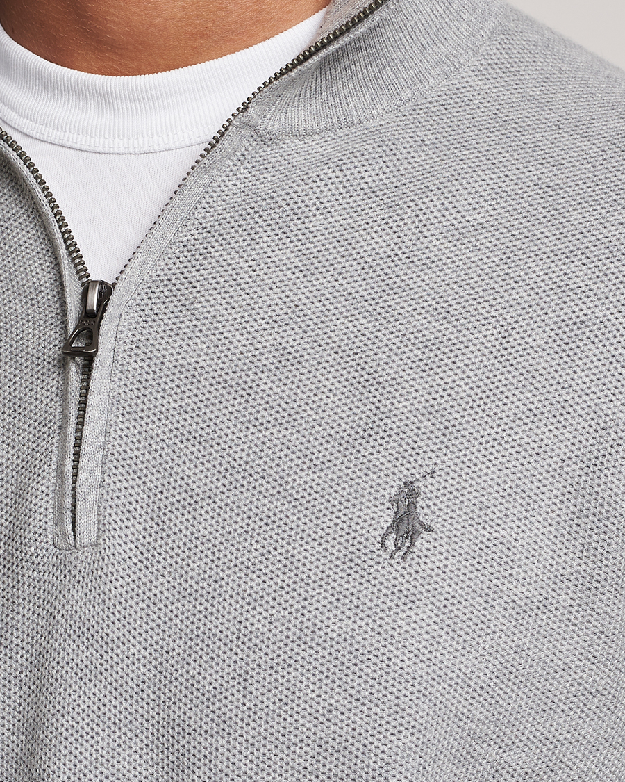 Herr | Tröjor | Polo Ralph Lauren | Textured Half Zip Andover Heather