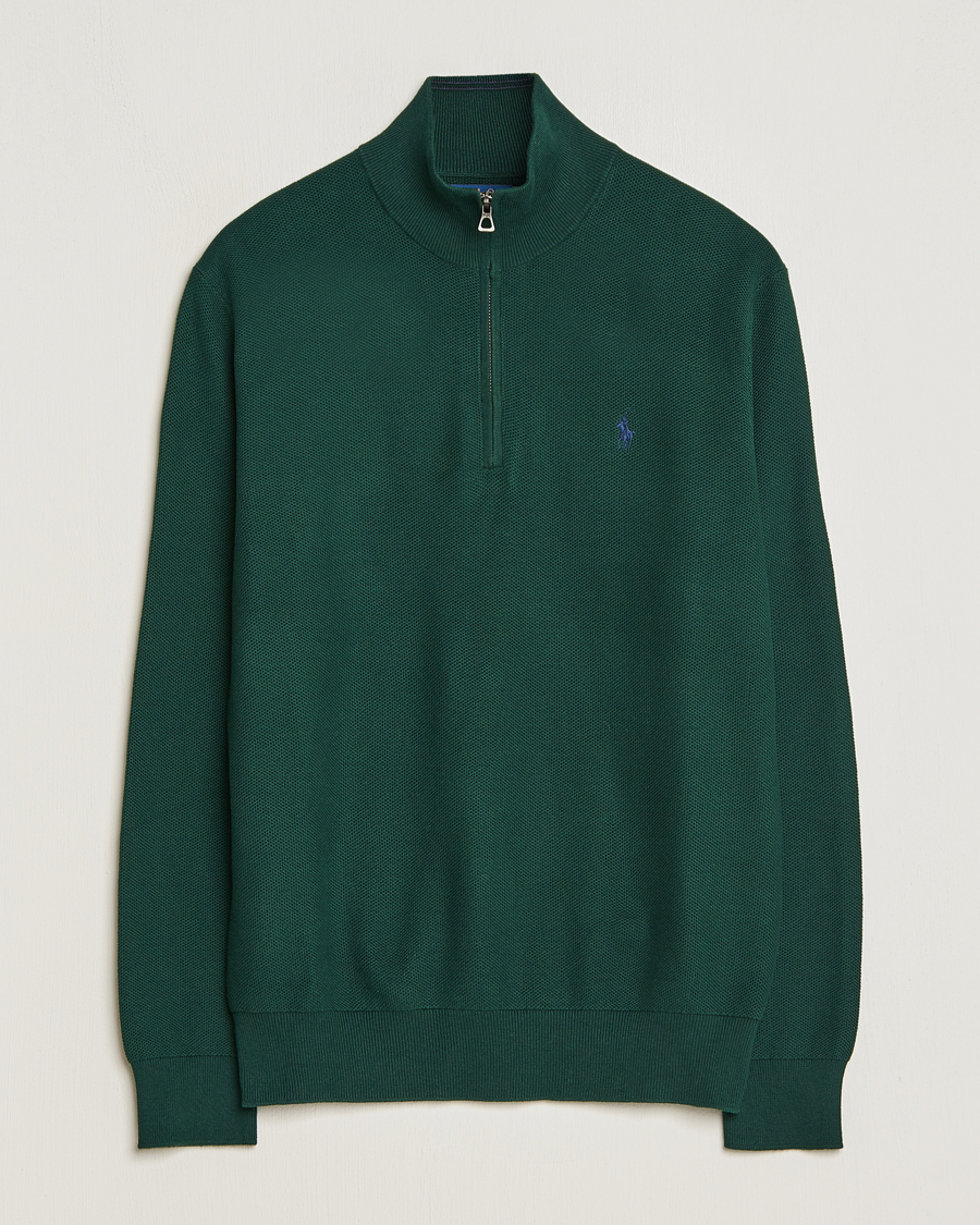 Herr | Tröjor | Polo Ralph Lauren | Textured Half Zip Hunt Club Green