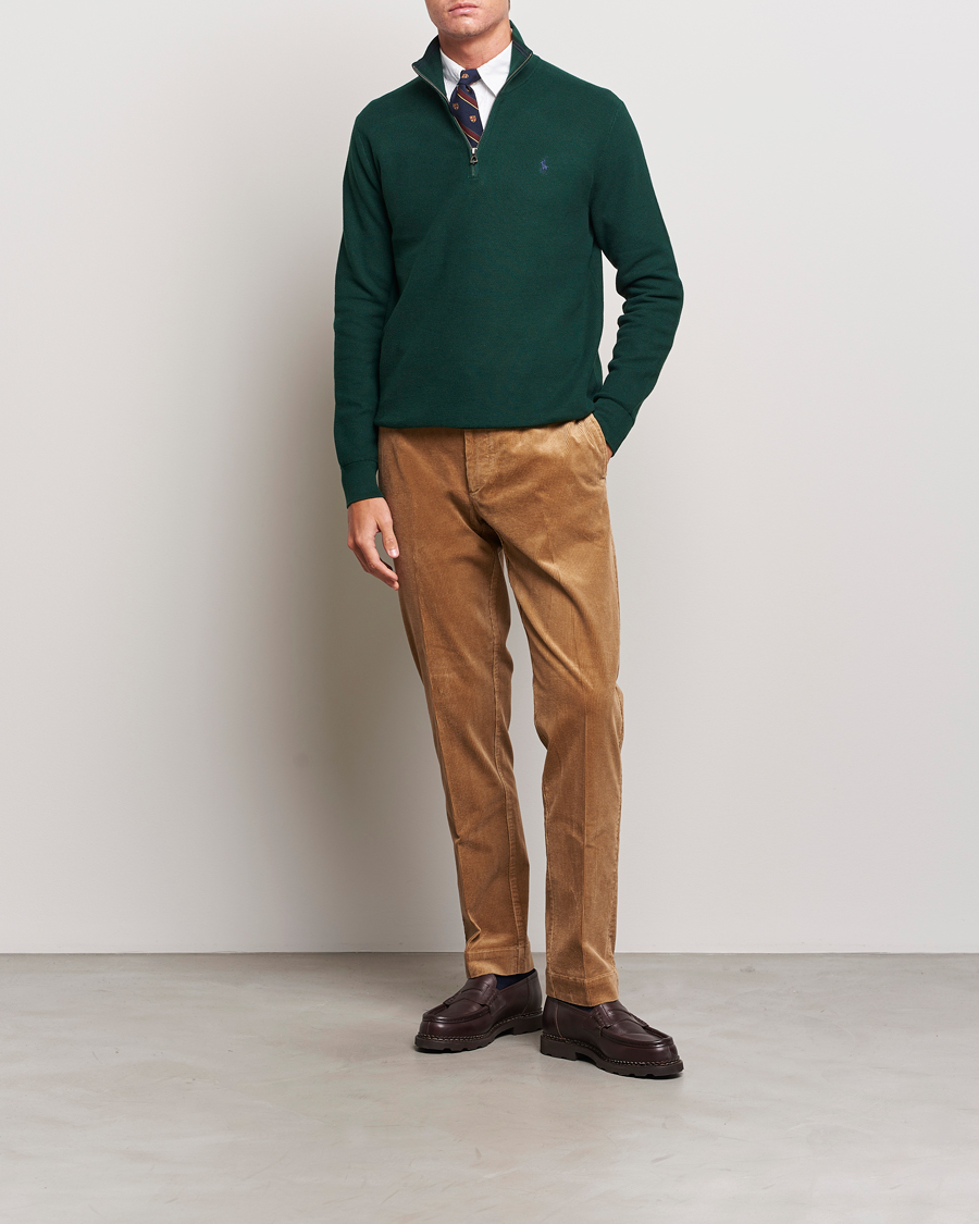 Herr | Tröjor | Polo Ralph Lauren | Textured Half Zip Hunt Club Green