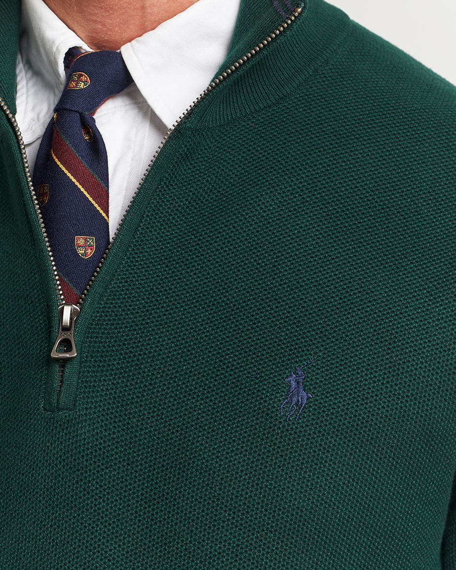 Herr | Tröjor | Polo Ralph Lauren | Textured Half Zip Hunt Club Green