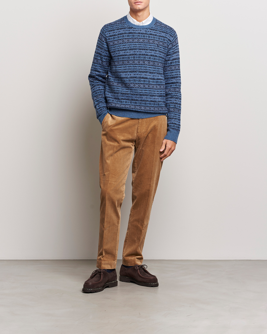 Herr | Tröjor | Polo Ralph Lauren | Wool/Cashmere Fairisle Sweater Navy