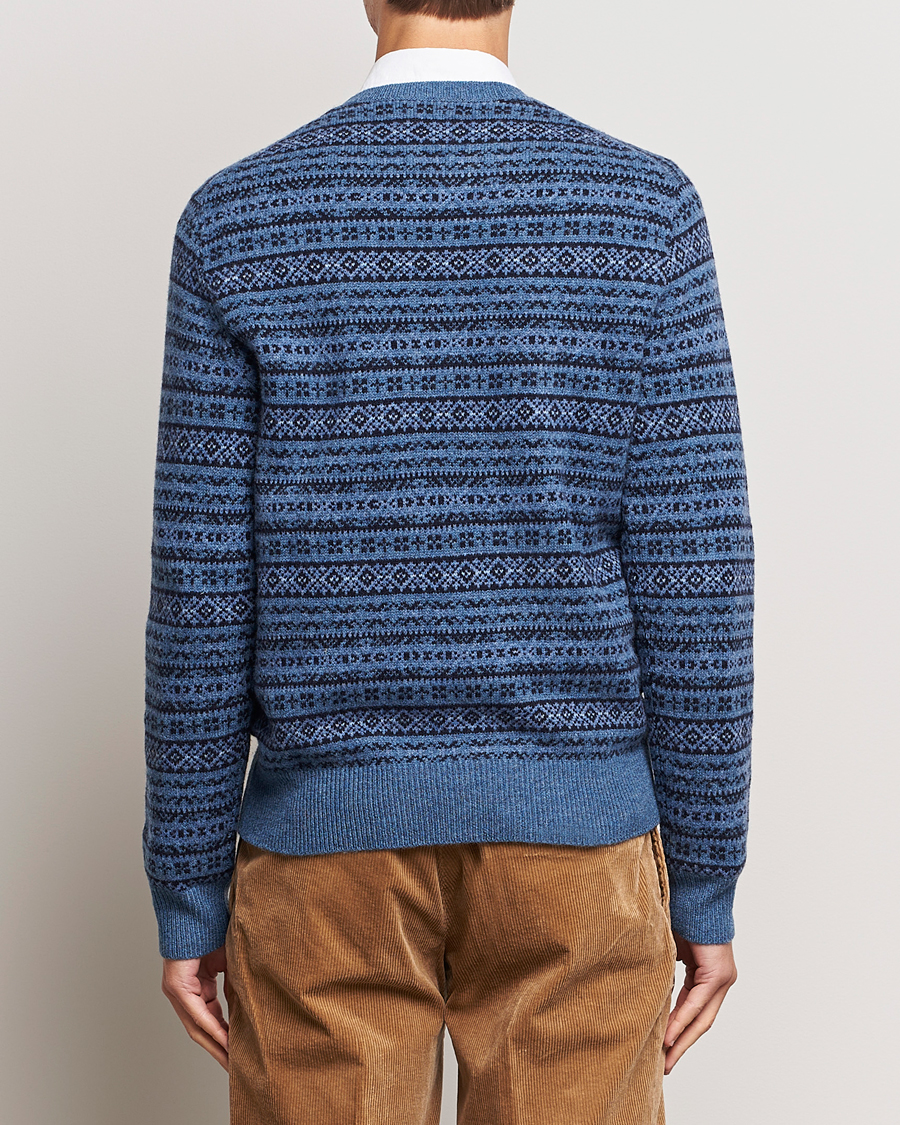 Herr | Tröjor | Polo Ralph Lauren | Wool/Cashmere Fairisle Sweater Navy