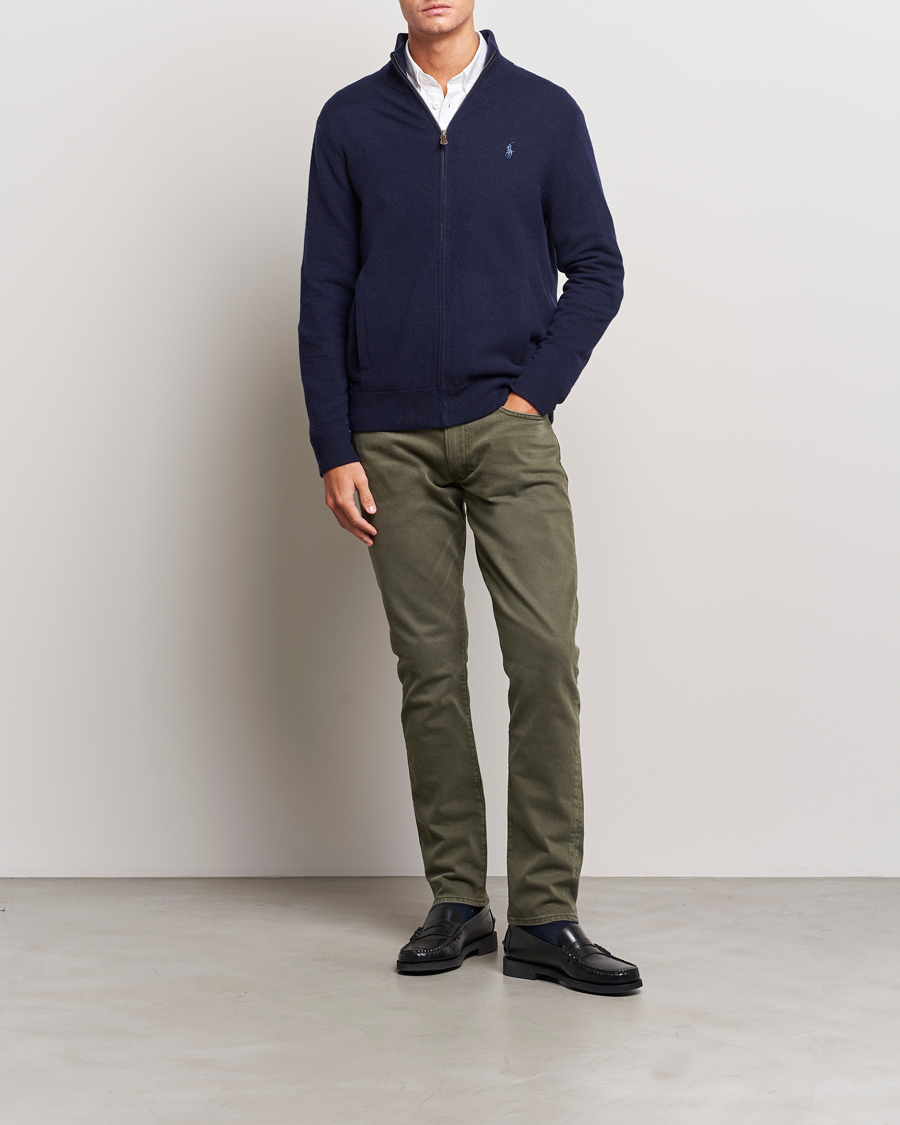 Herr | Tröjor | Polo Ralph Lauren | Merino Knitted Full Zip Sweater Hunter Navy