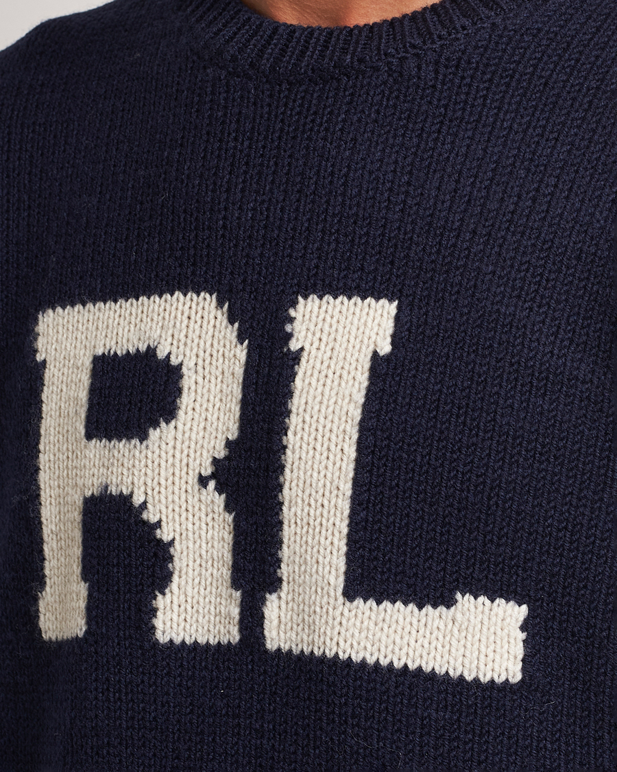 Herr | Tröjor | Polo Ralph Lauren | RL Wool Knitted Sweater Hunter Navy