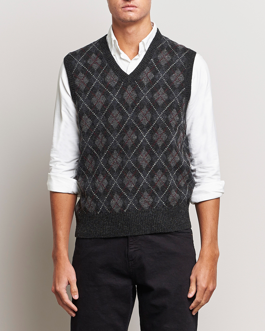 Herr | Tröjor | Polo Ralph Lauren | Wool Argyle Slipover Charcoal