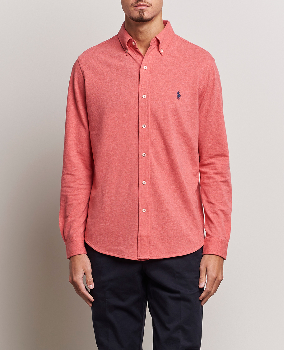 Herr | Pikéskjortor | Polo Ralph Lauren | Featherweight Mesh Shirt Highland Rose Heather