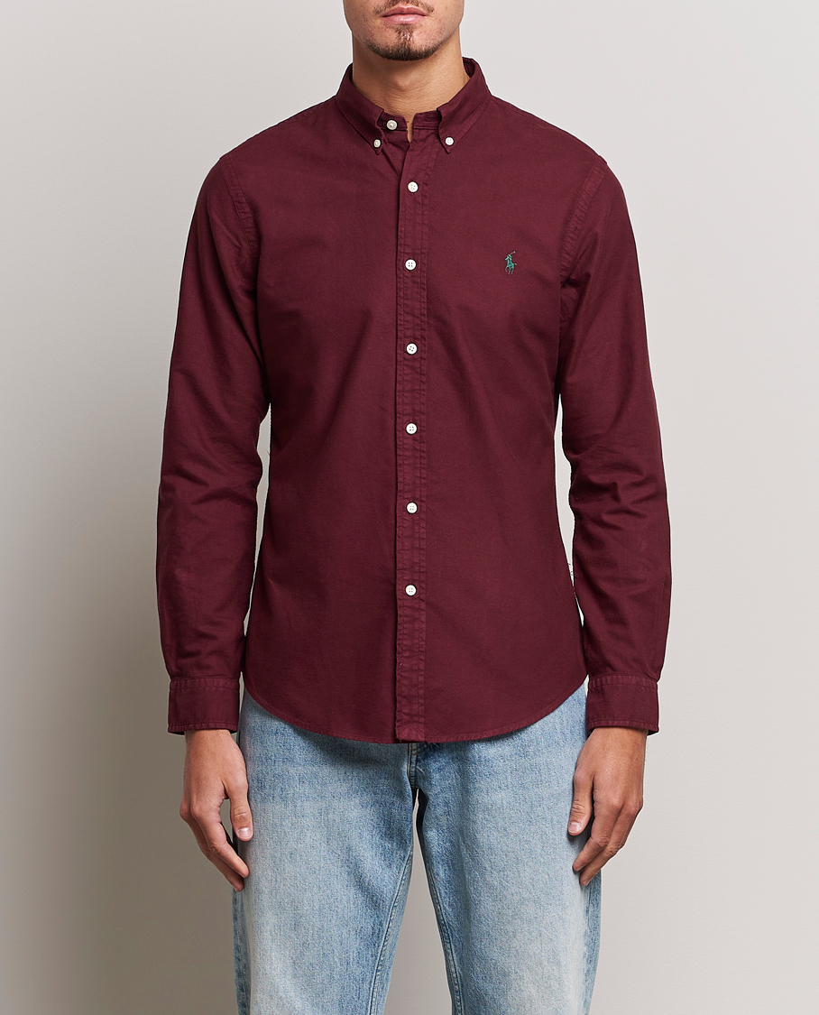 Herr |  | Polo Ralph Lauren | Slim Fit Garment Dyed Oxford Harvard Wine