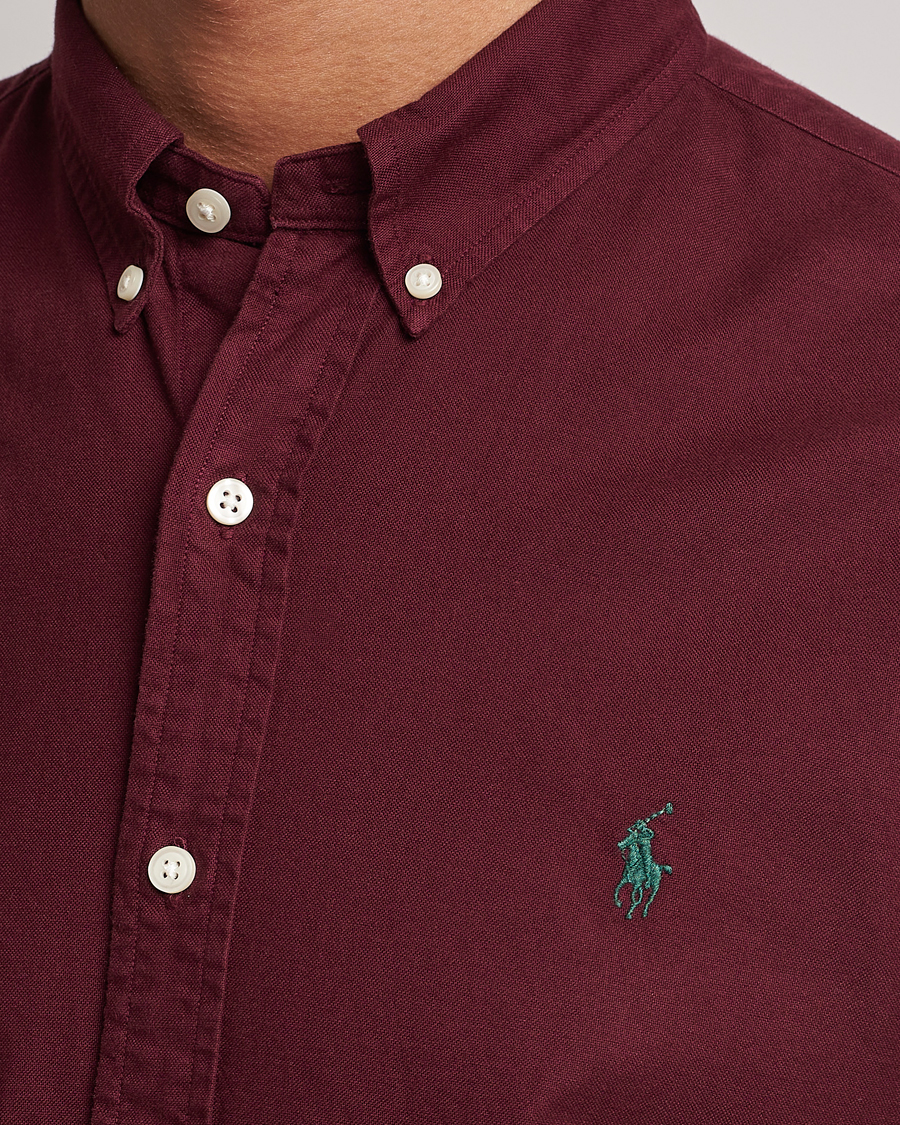 Herr | Skjortor | Polo Ralph Lauren | Slim Fit Garment Dyed Oxford Harvard Wine