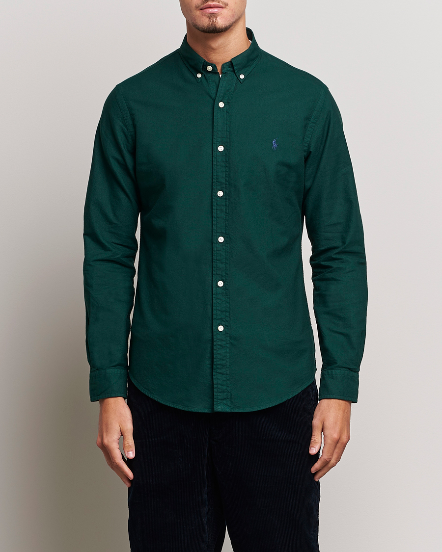 Herr |  | Polo Ralph Lauren | Slim Fit Garment Dyed Oxford Moss Agate