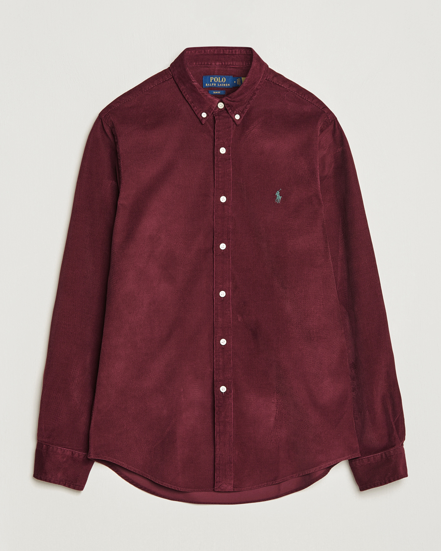 Herr | Skjortor | Polo Ralph Lauren | Slim Fit Corduroy Shirt Harvard Wine