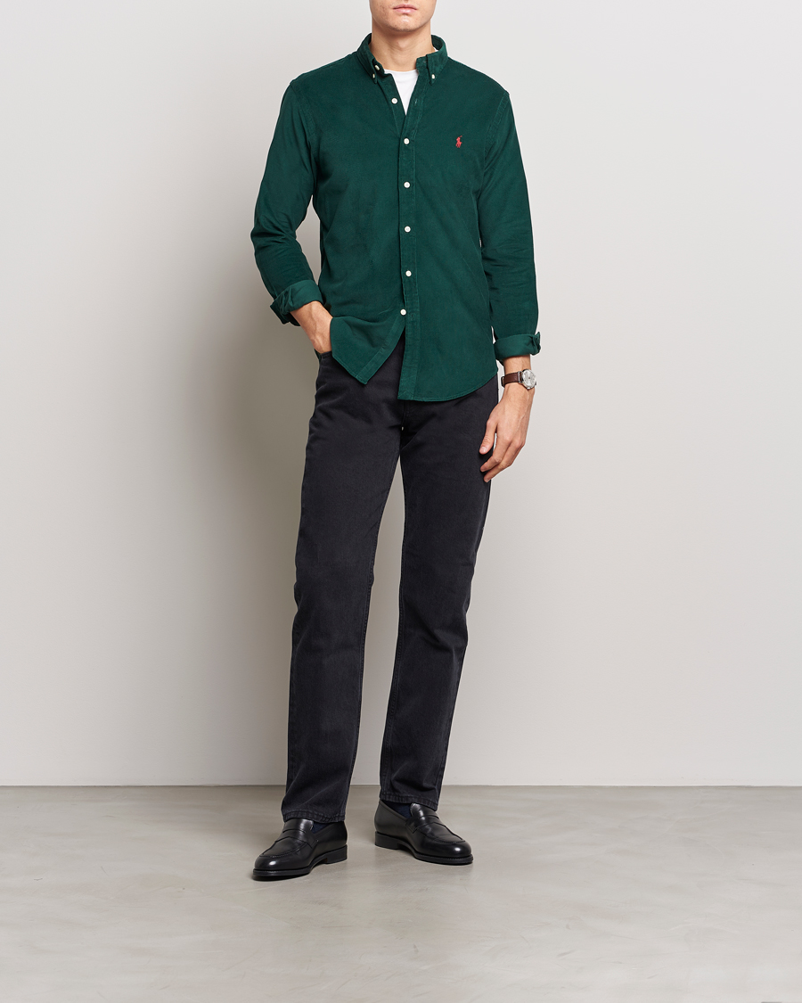 Herr | Skjortor | Polo Ralph Lauren | Slim Fit Corduroy Shirt Hunt Club Green