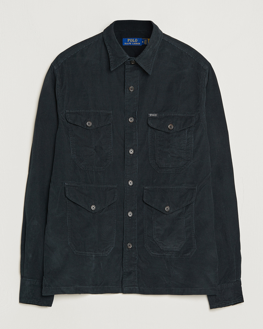 Herr | Skjortor | Polo Ralph Lauren | Corduroy Pocket Overshirt Black