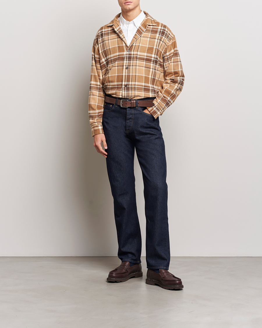 Herr | Skjortor | Polo Ralph Lauren | Brushed Flannel Checked Shirt Khaki/Brown