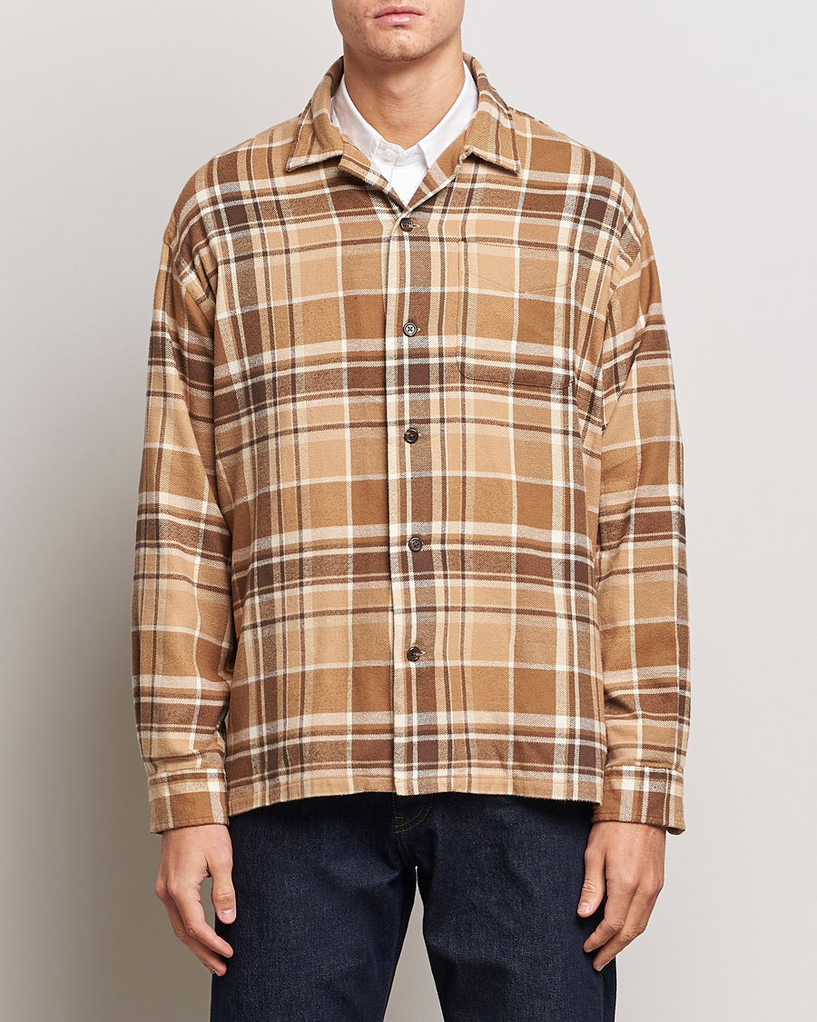 Herr |  | Polo Ralph Lauren | Brushed Flannel Checked Shirt Khaki/Brown