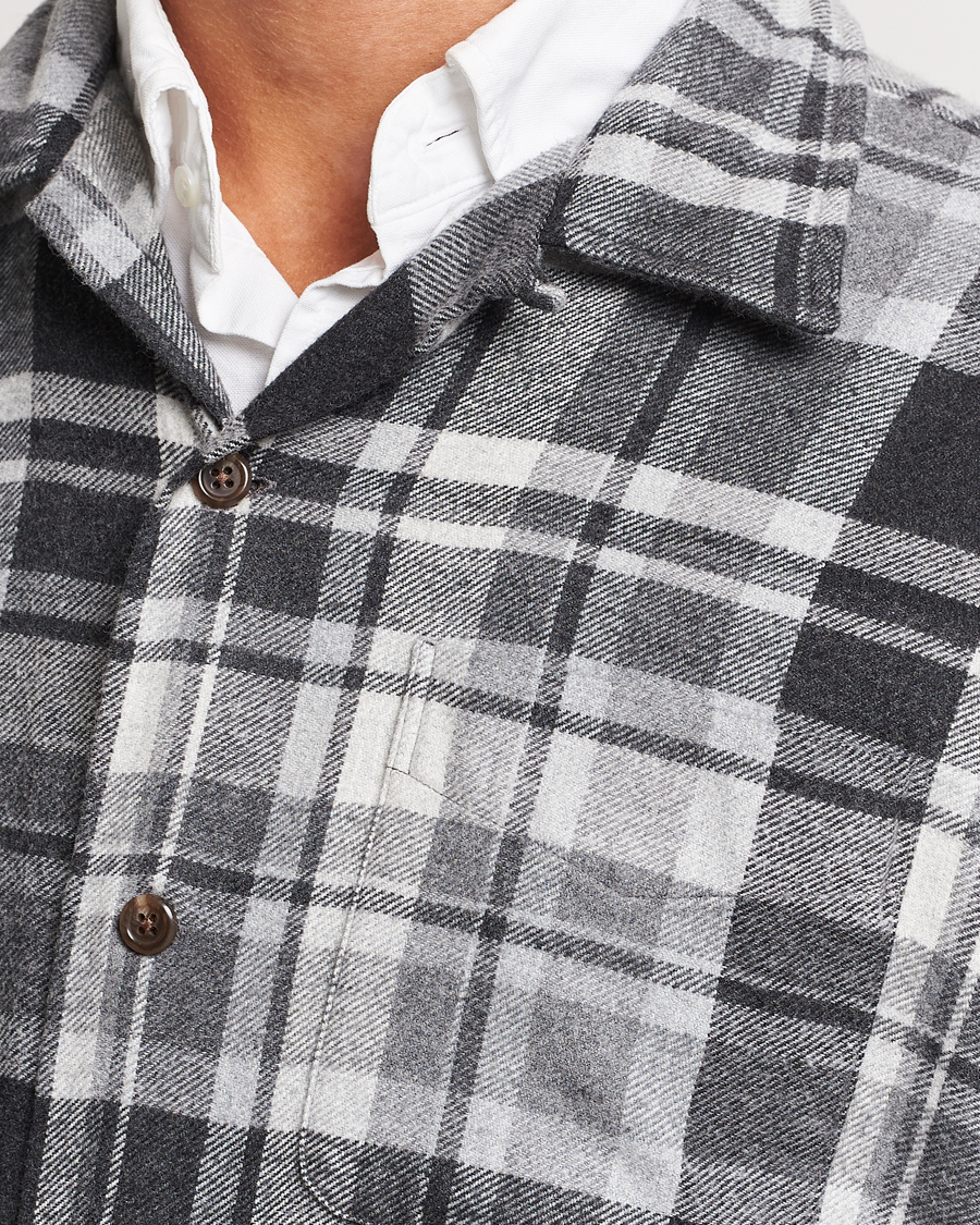 Herr | Skjortor | Polo Ralph Lauren | Brushed Flannel Checked Shirt Grey