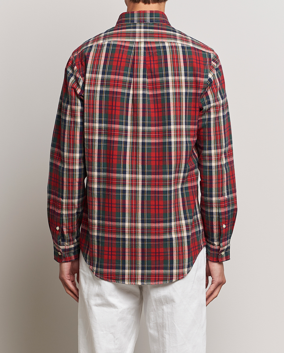 Herr | Skjortor | Polo Ralph Lauren | Custom Fit Checked Oxford Shirt Red/Green