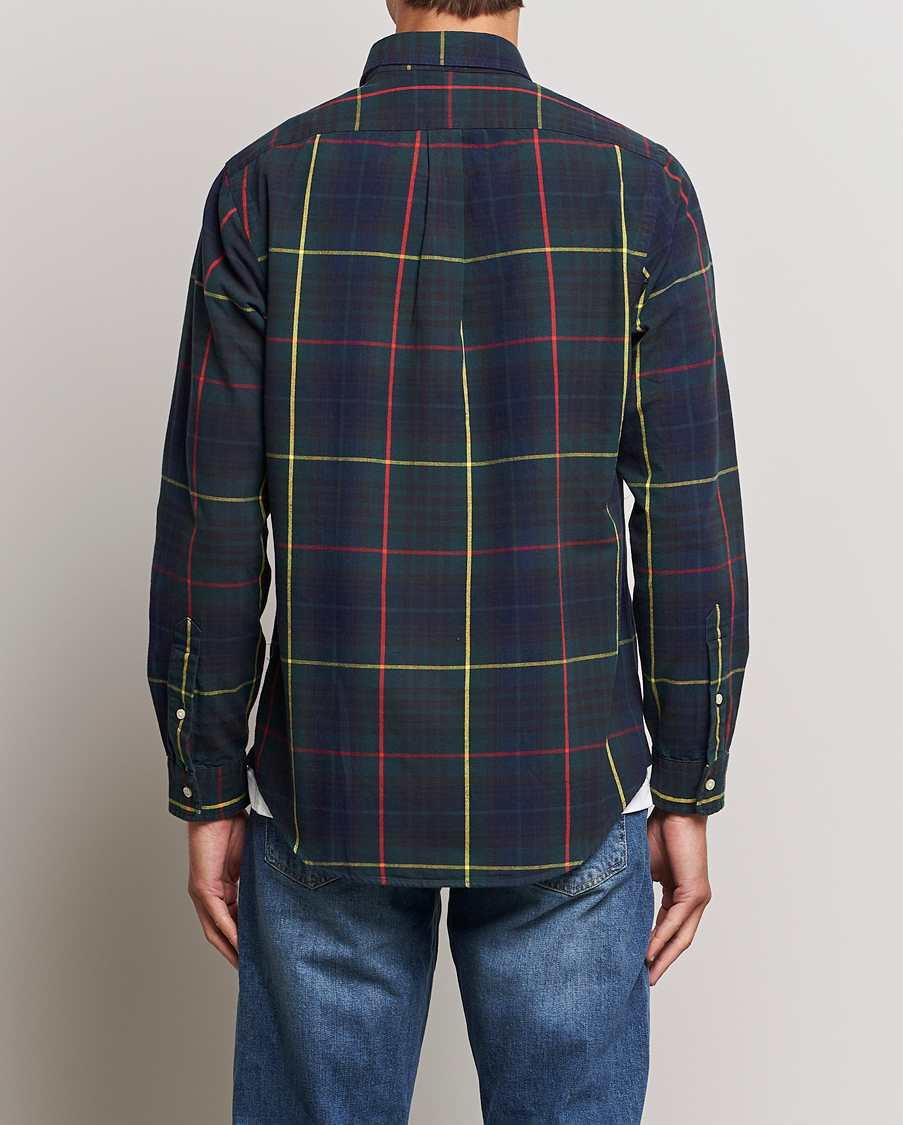 Herr | Skjortor | Polo Ralph Lauren | Custom Fit Checked Oxford Shirt Navy/Green