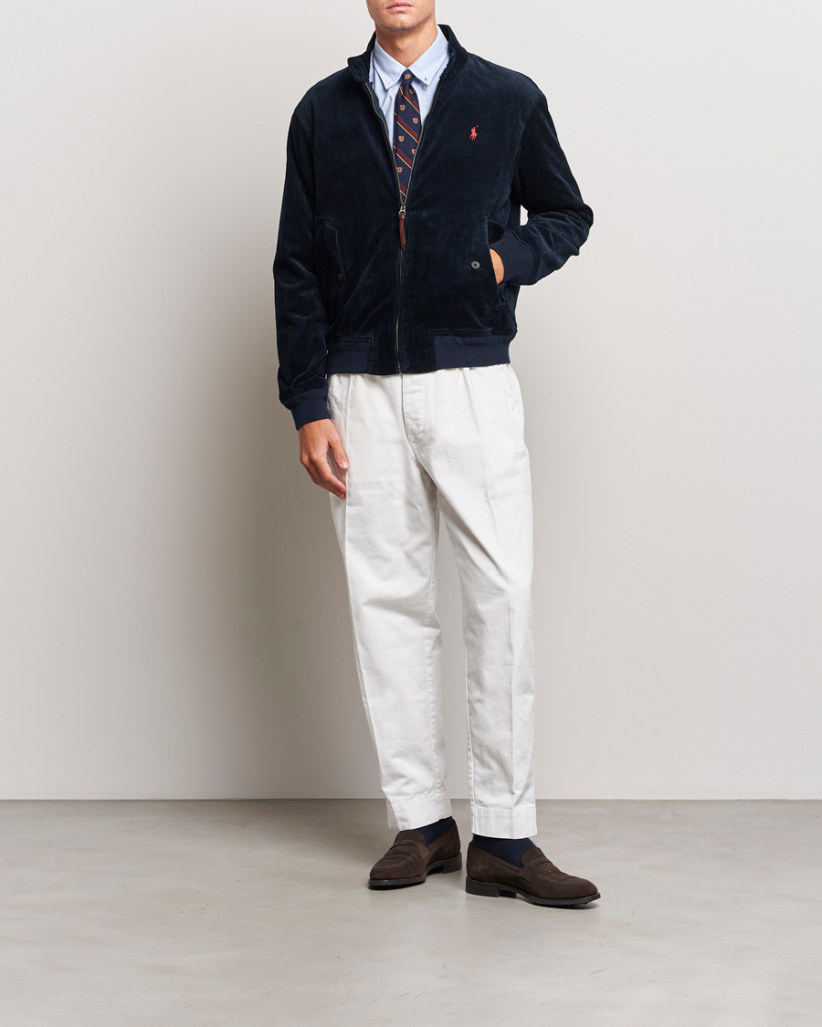 Herr | Jackor | Polo Ralph Lauren | Corduroy Lined Harrington Jacket Aviator Navy