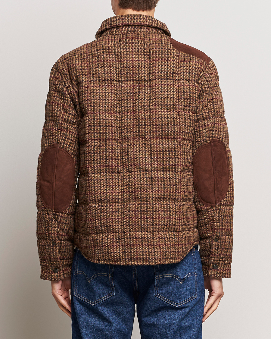 Herr | Jackor | Polo Ralph Lauren | Wool Checked Down Shirt Jacket Brown/Burgundy