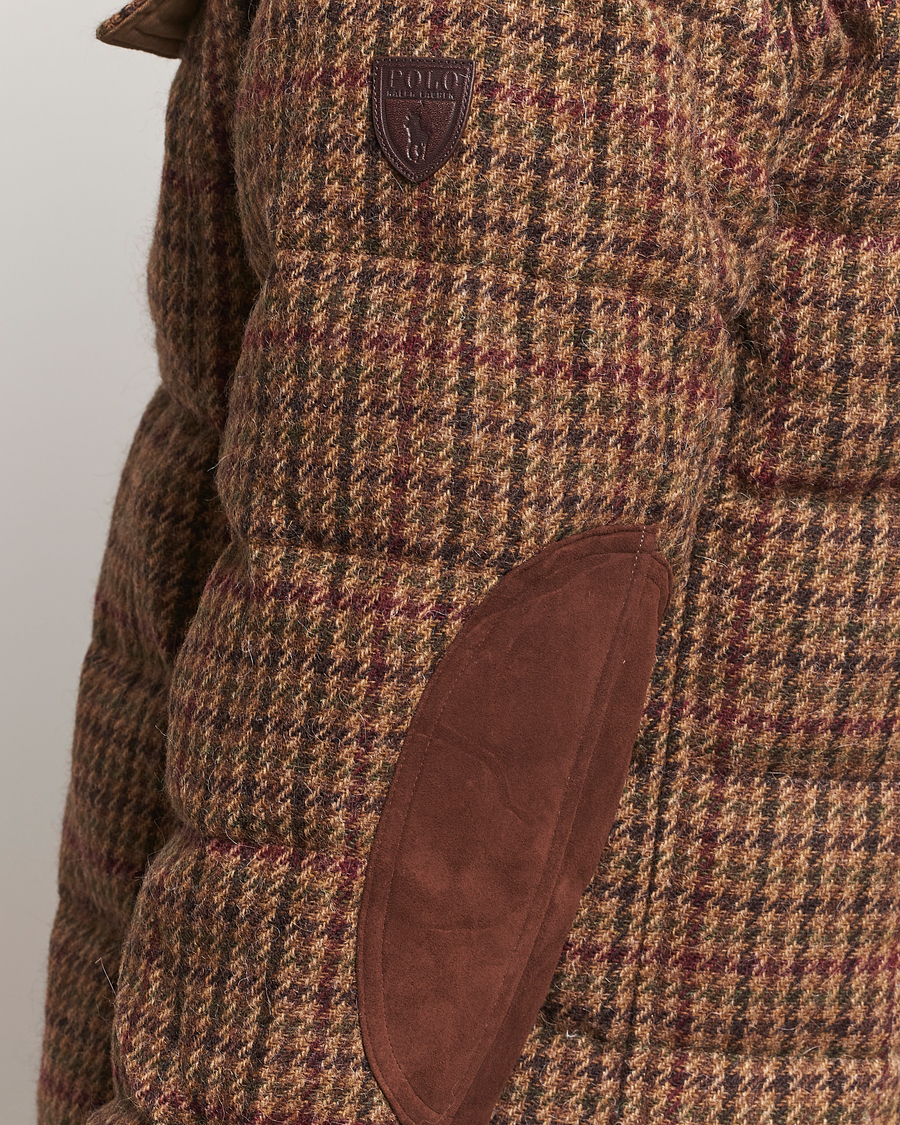 Herr | Jackor | Polo Ralph Lauren | Wool Checked Down Shirt Jacket Brown/Burgundy