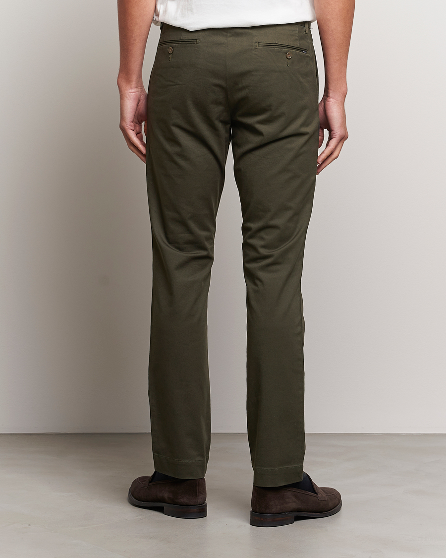 Herr | Byxor | Polo Ralph Lauren | Slim Fit Stretch Chinos Oil Cloth Green