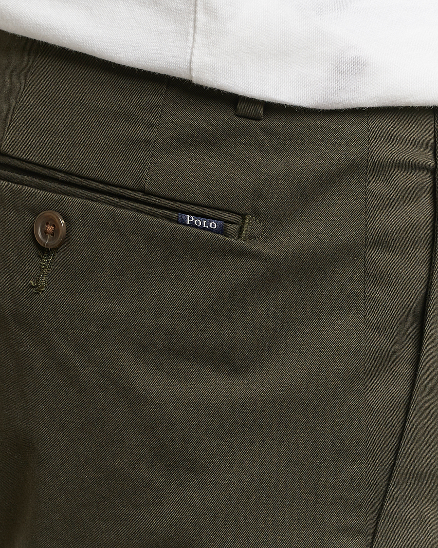 Herr | Byxor | Polo Ralph Lauren | Slim Fit Stretch Chinos Oil Cloth Green