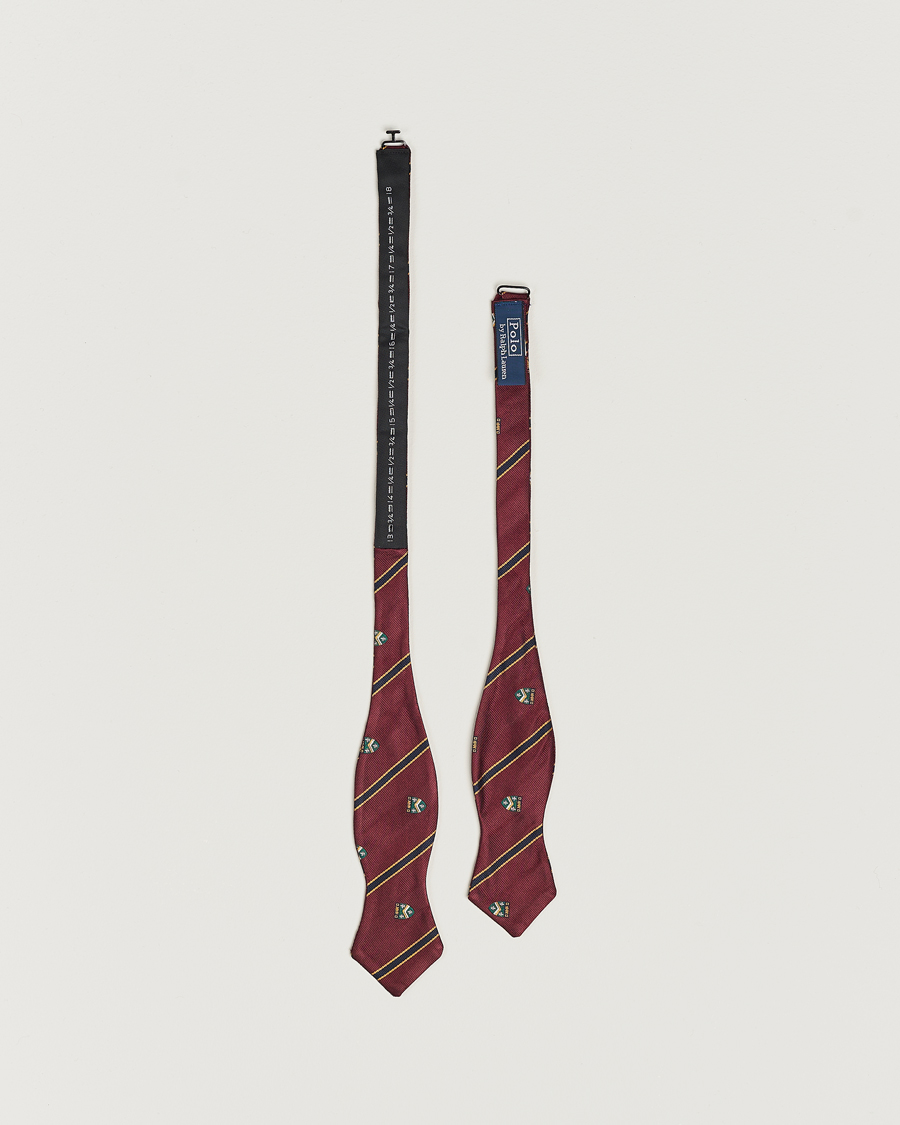 Herr | Polo Ralph Lauren Vintage Club Striped Bow Tie Wine | Polo Ralph Lauren | Vintage Club Striped Bow Tie Wine