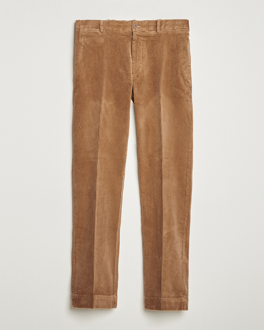 Herr | Byxor | Polo Ralph Lauren | Corduroy Pleated Trousers Rustic Tan