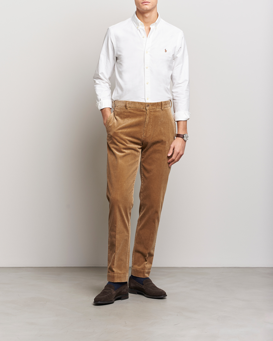 Herr | Byxor | Polo Ralph Lauren | Corduroy Pleated Trousers Rustic Tan