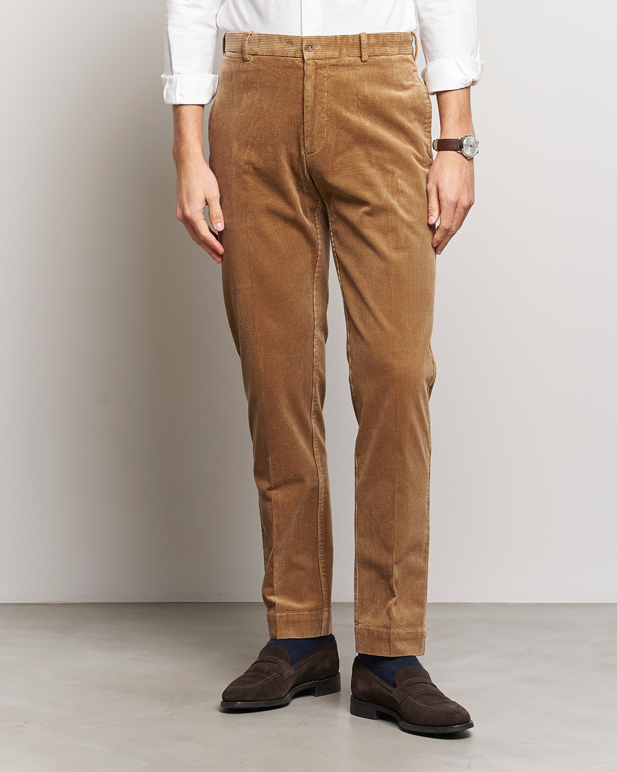 Herr | Byxor | Polo Ralph Lauren | Corduroy Pleated Trousers Rustic Tan