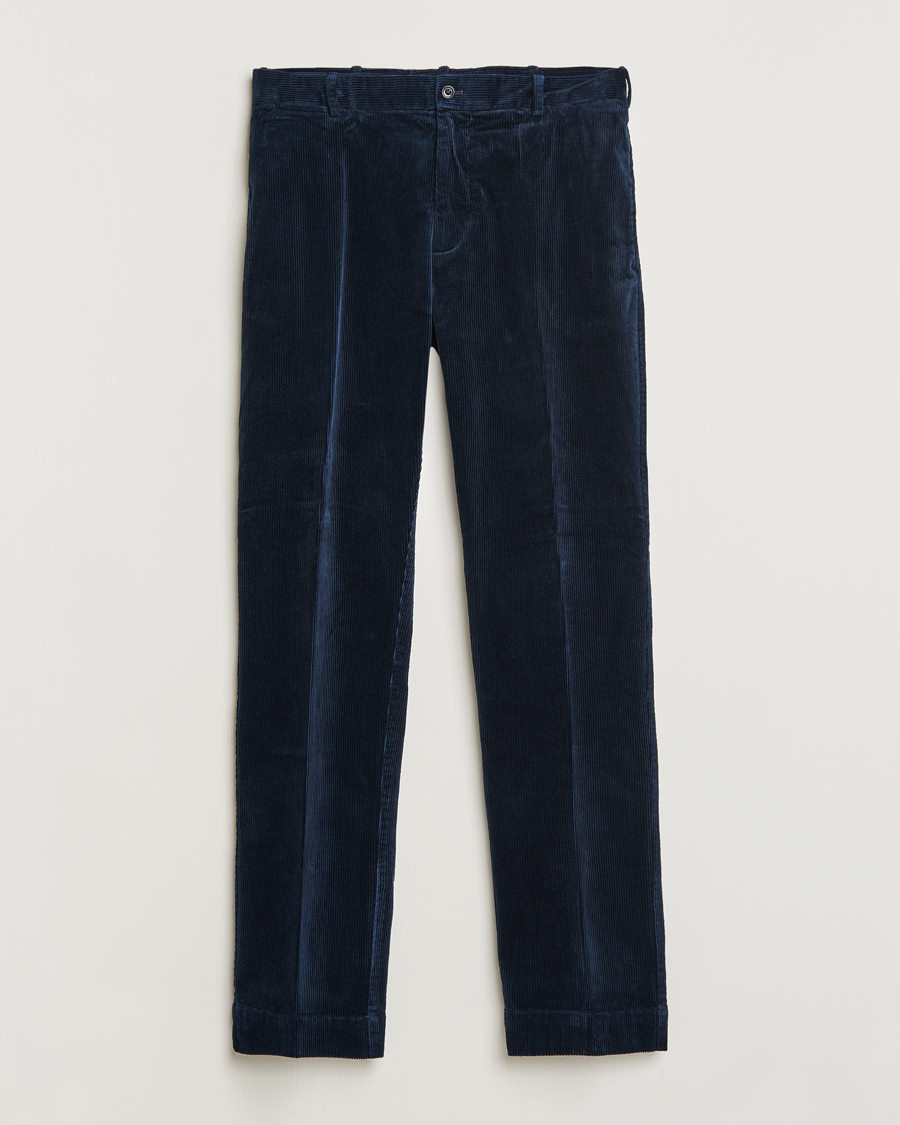 Herr | Byxor | Polo Ralph Lauren | Corduroy Pleated Trousers Aviator Navy
