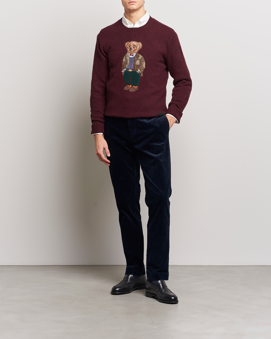 Herr | Byxor | Polo Ralph Lauren | Corduroy Pleated Trousers Aviator Navy