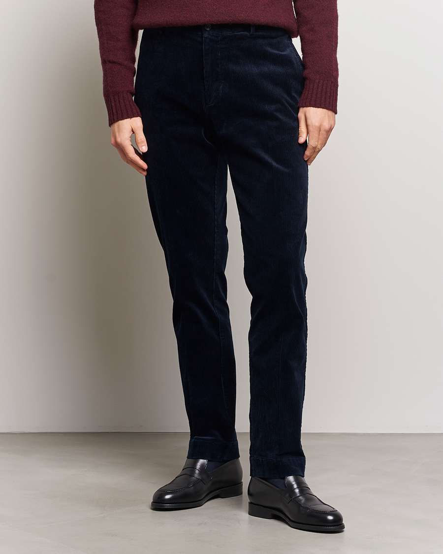 Herr | Byxor | Polo Ralph Lauren | Corduroy Pleated Trousers Aviator Navy