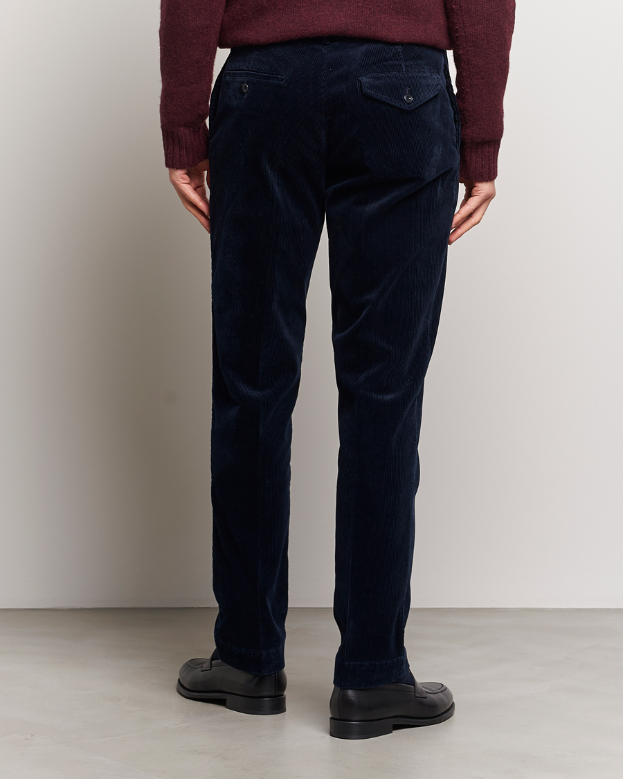 Herr | Byxor | Polo Ralph Lauren | Corduroy Pleated Trousers Aviator Navy