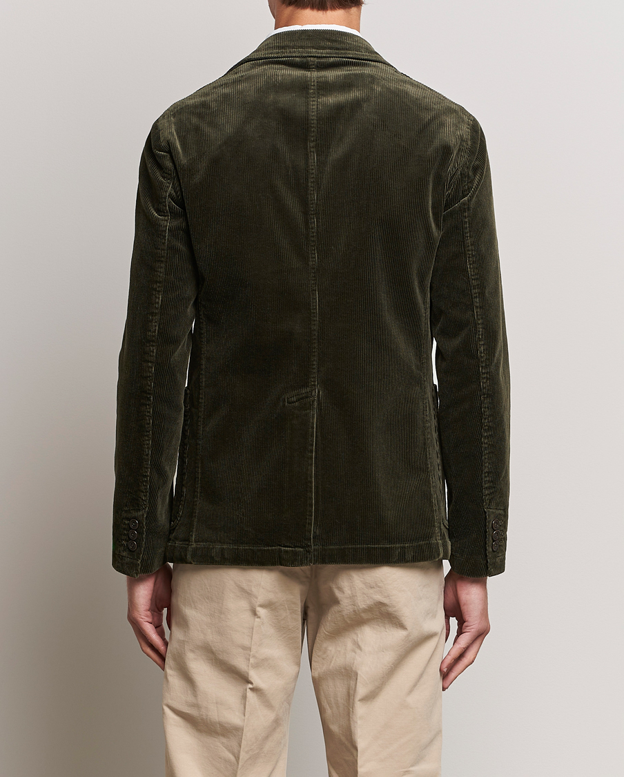 Herr | Kavajer | Polo Ralph Lauren | Corduroy Stretch Blazer Oil Cloth Green