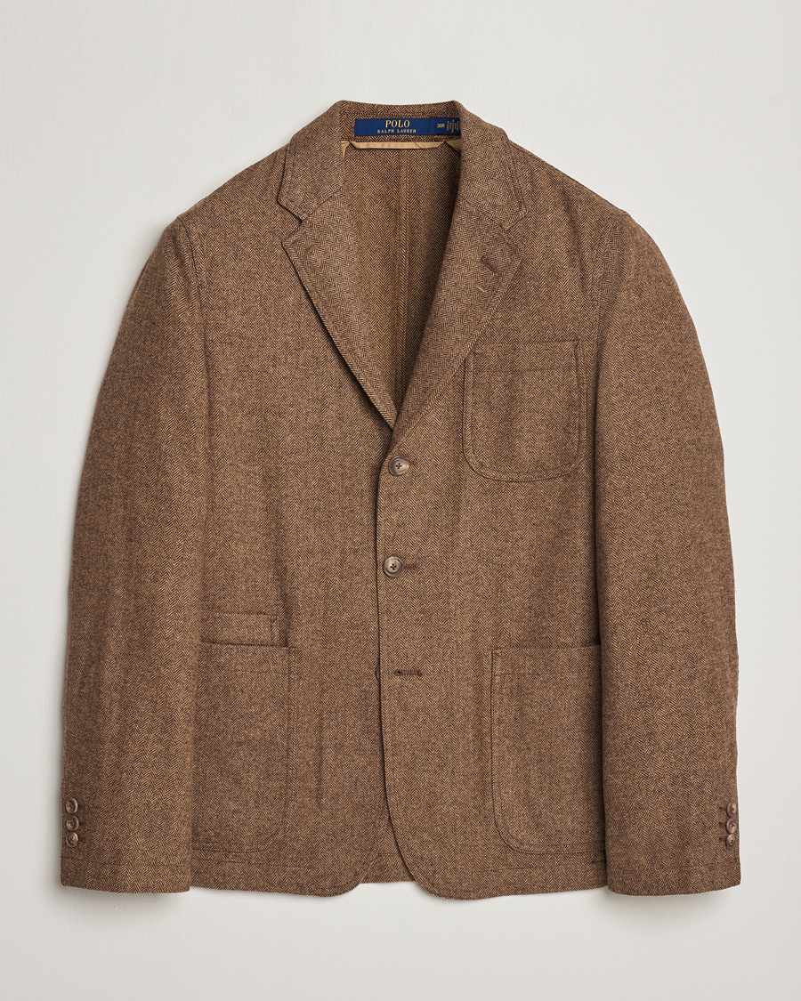 Herr | Tweedkavajer | Polo Ralph Lauren | Classic Herringbone Sportcoat Brown/Tan