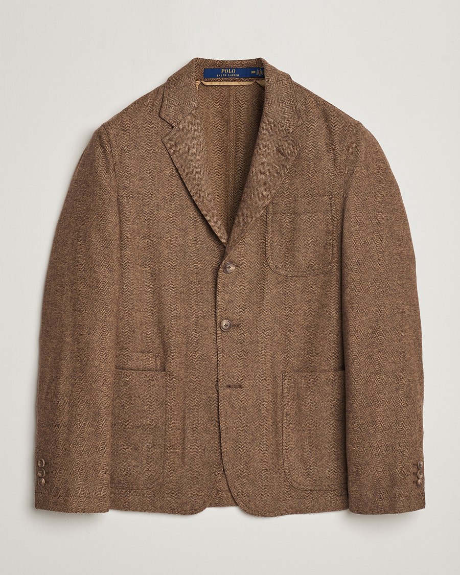 Herr | Kavajer | Polo Ralph Lauren | Classic Herringbone Sportcoat Brown/Tan