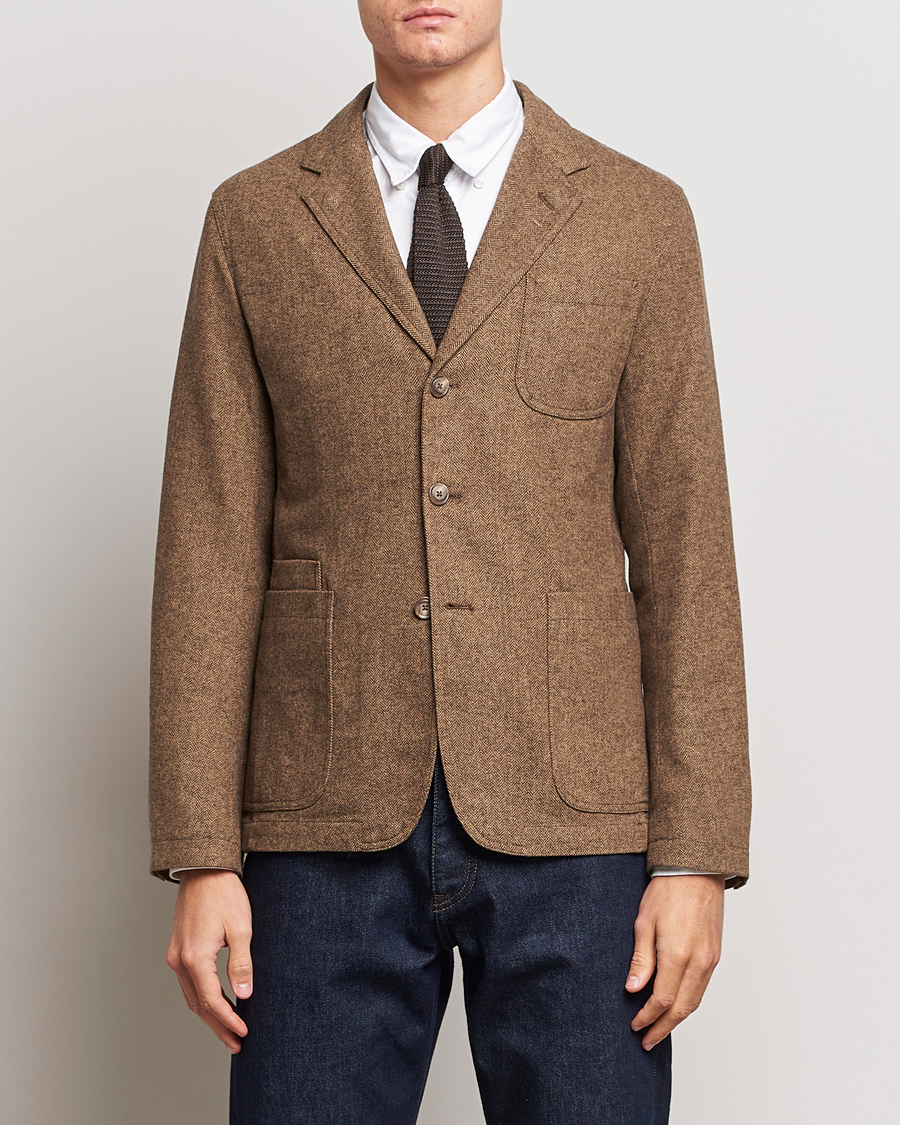 Herr | Tweedkavajer | Polo Ralph Lauren | Herringbone Patch Pocket Sportcoat Brown