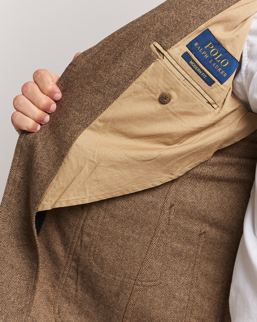 Herr | Kavajer | Polo Ralph Lauren | Classic Herringbone Sportcoat Brown/Tan